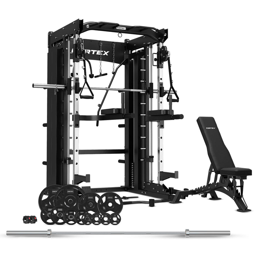 CORTEX SM-26 6-in-1 Power Rack with Dual Stack Smith & Cable Machine