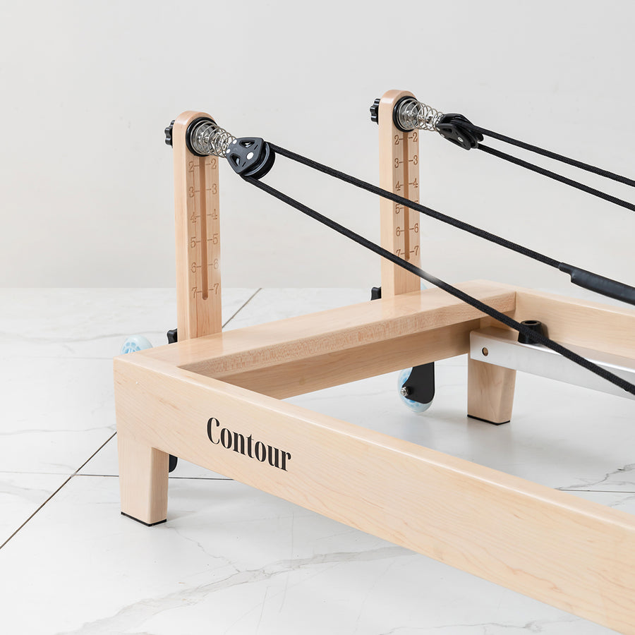 Contour Folding Wooden Pilates Reformer Machine (Espresso)