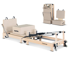 Contour Folding Wooden Pilates Reformer Machine (Beige)