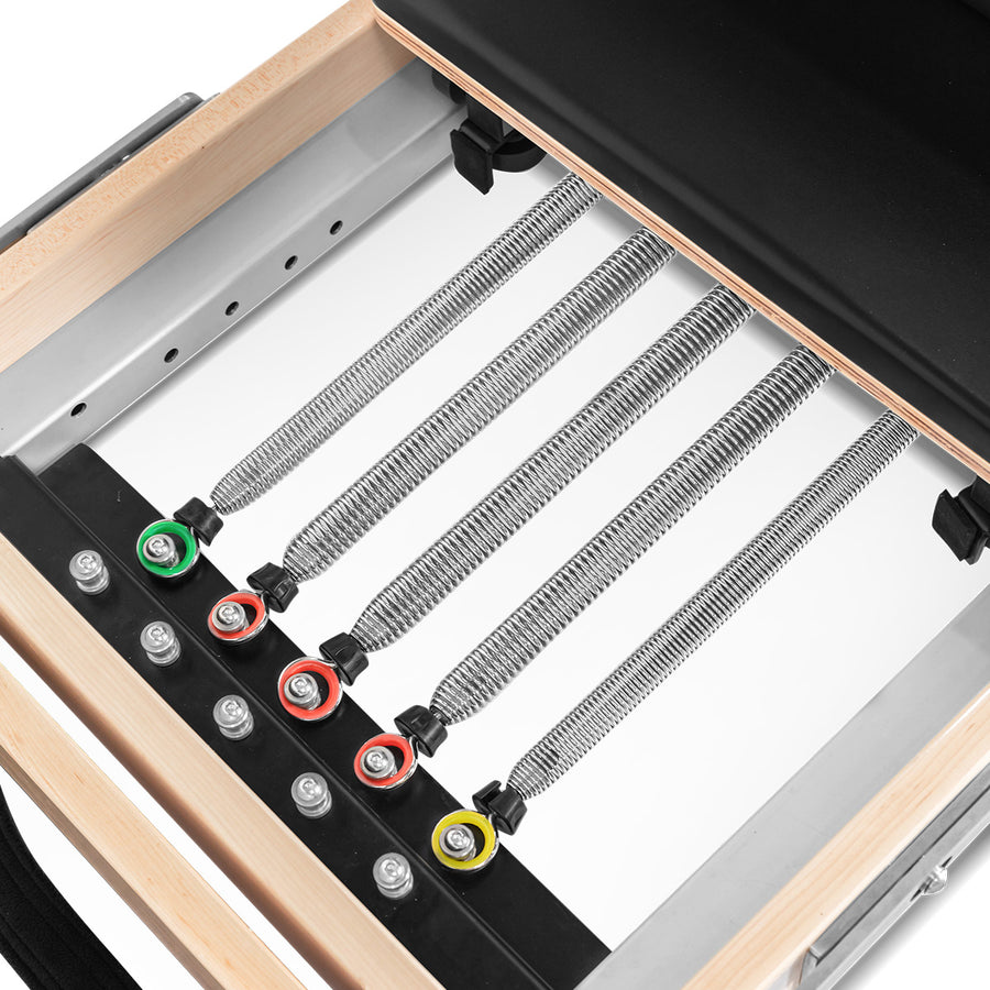 Contour Folding Wooden Pilates Reformer Machine (Black)