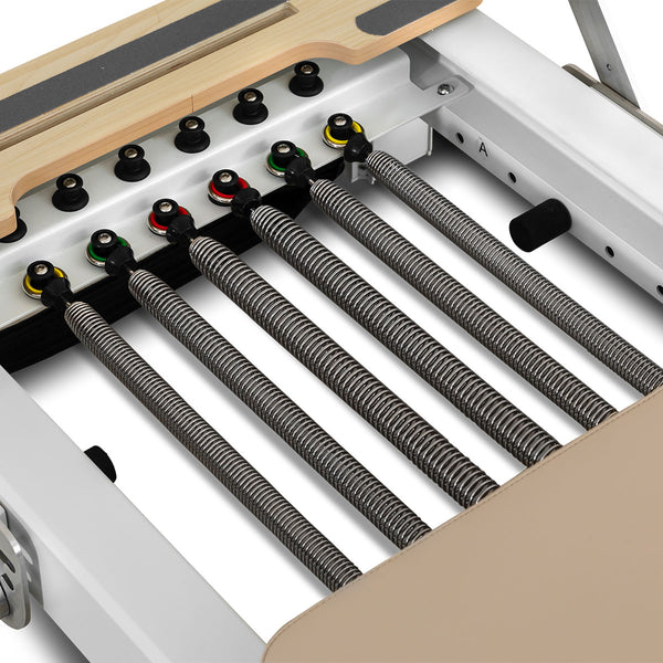 Contour Pro Folding Aluminium Pilates Reformer Machine (Beige)