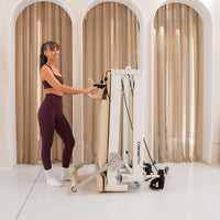 Contour Pro Folding Aluminium Pilates Reformer Machine (Beige)