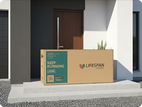 Large Lifespan Fitness product box ready for bulky delivery